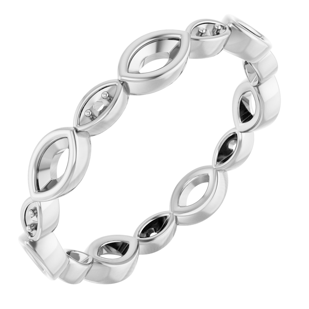 Accented Bezel-Set Eternity Band