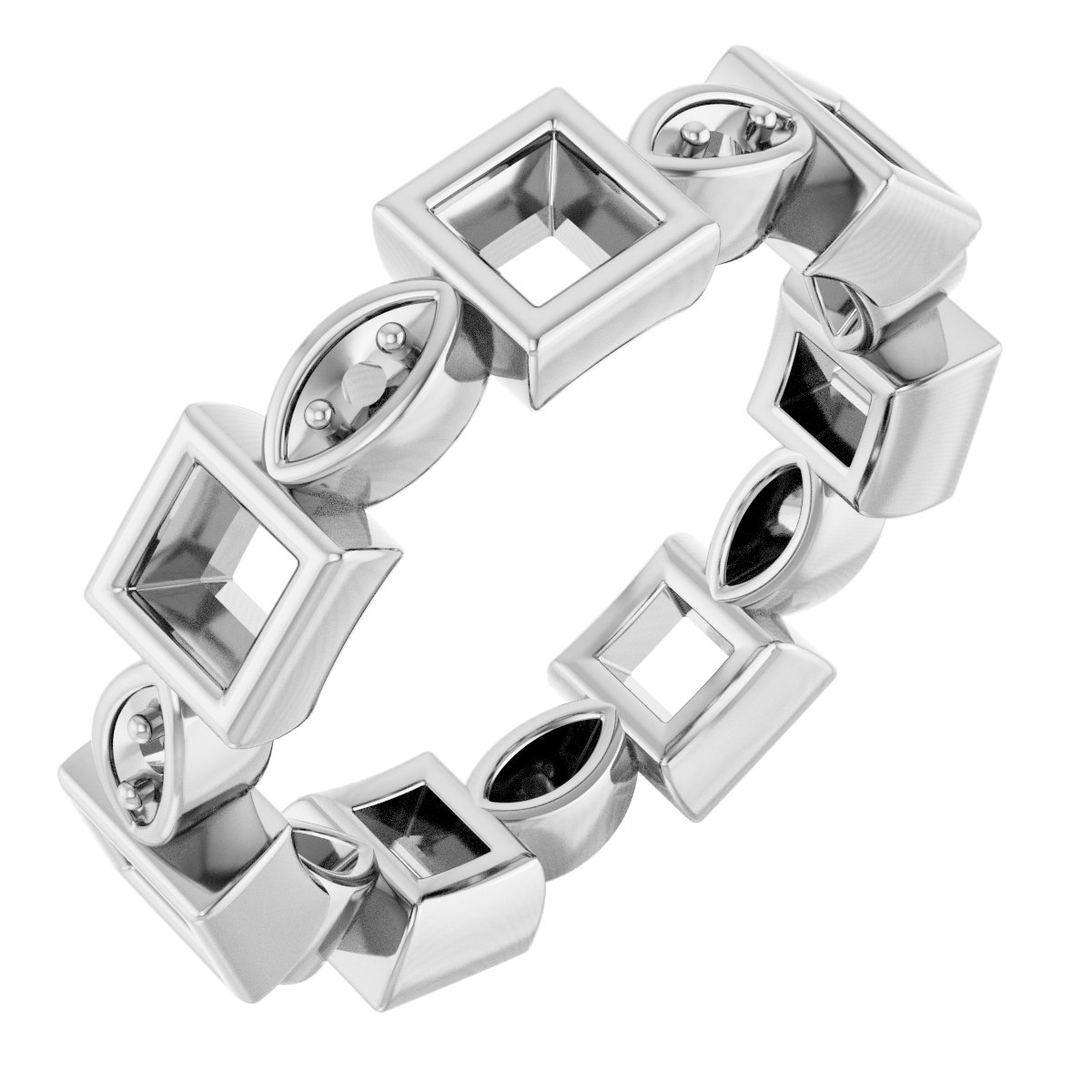 Accented Bezel-Set Eternity Band