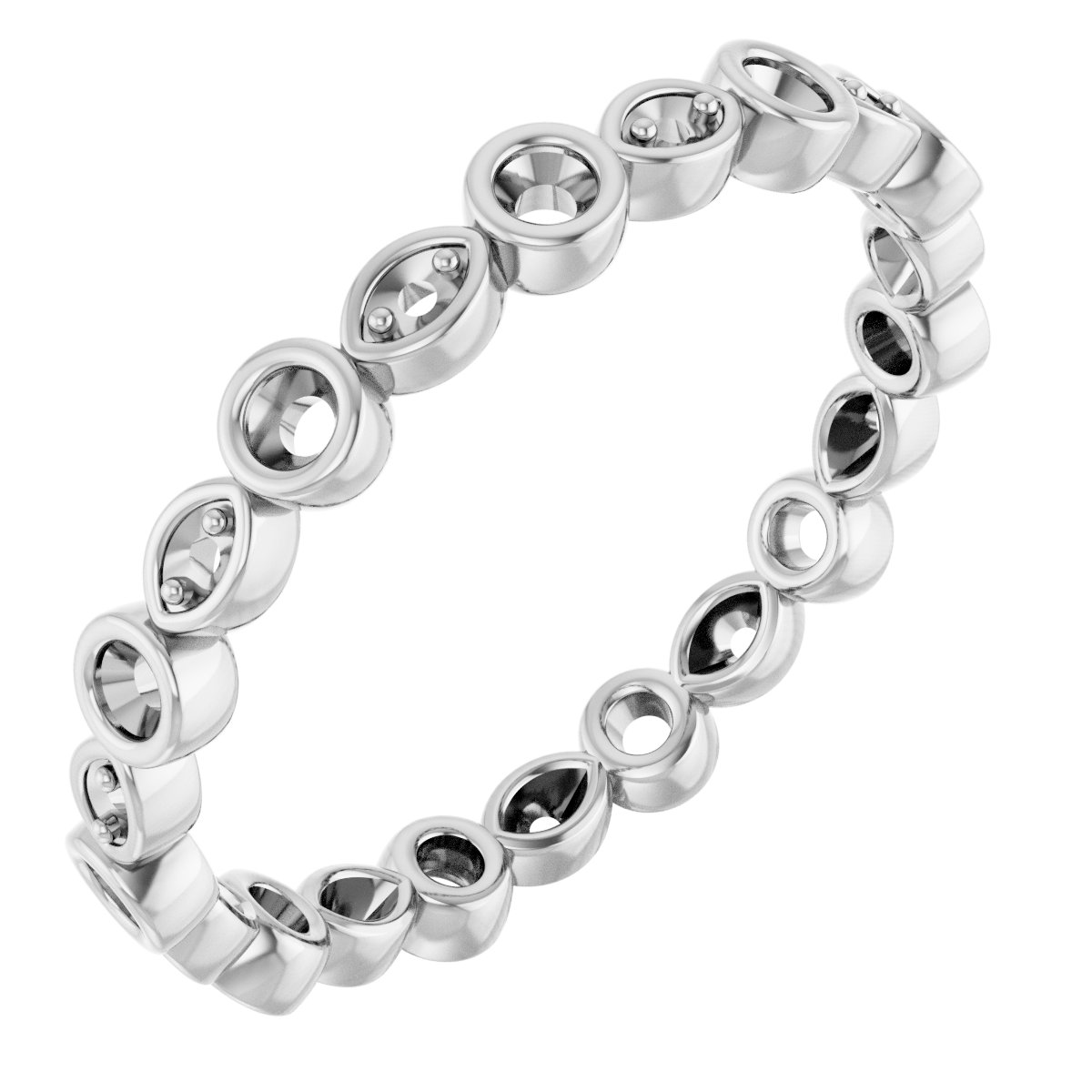 Accented Bezel-Set Eternity Band