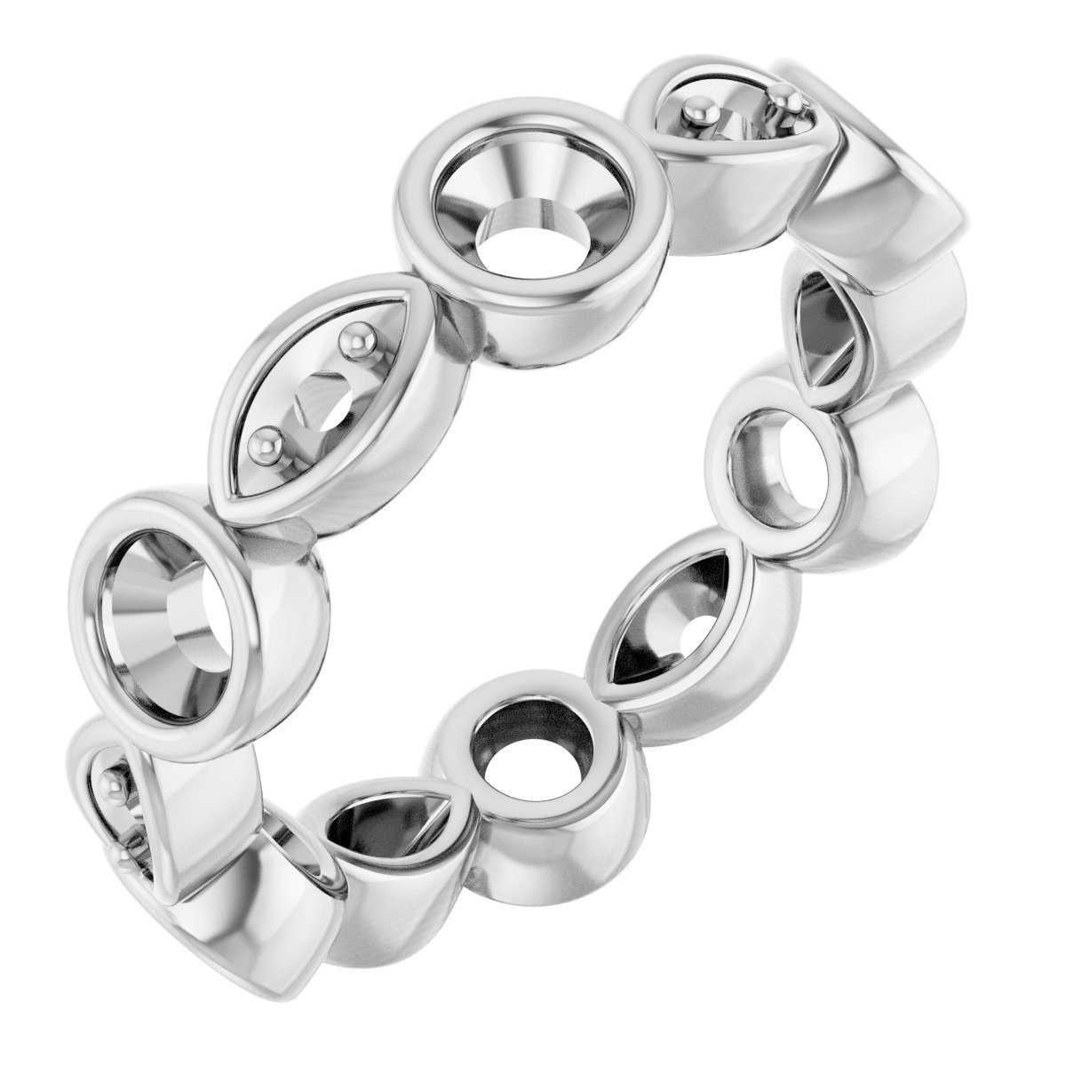 Accented Bezel-Set Eternity Band