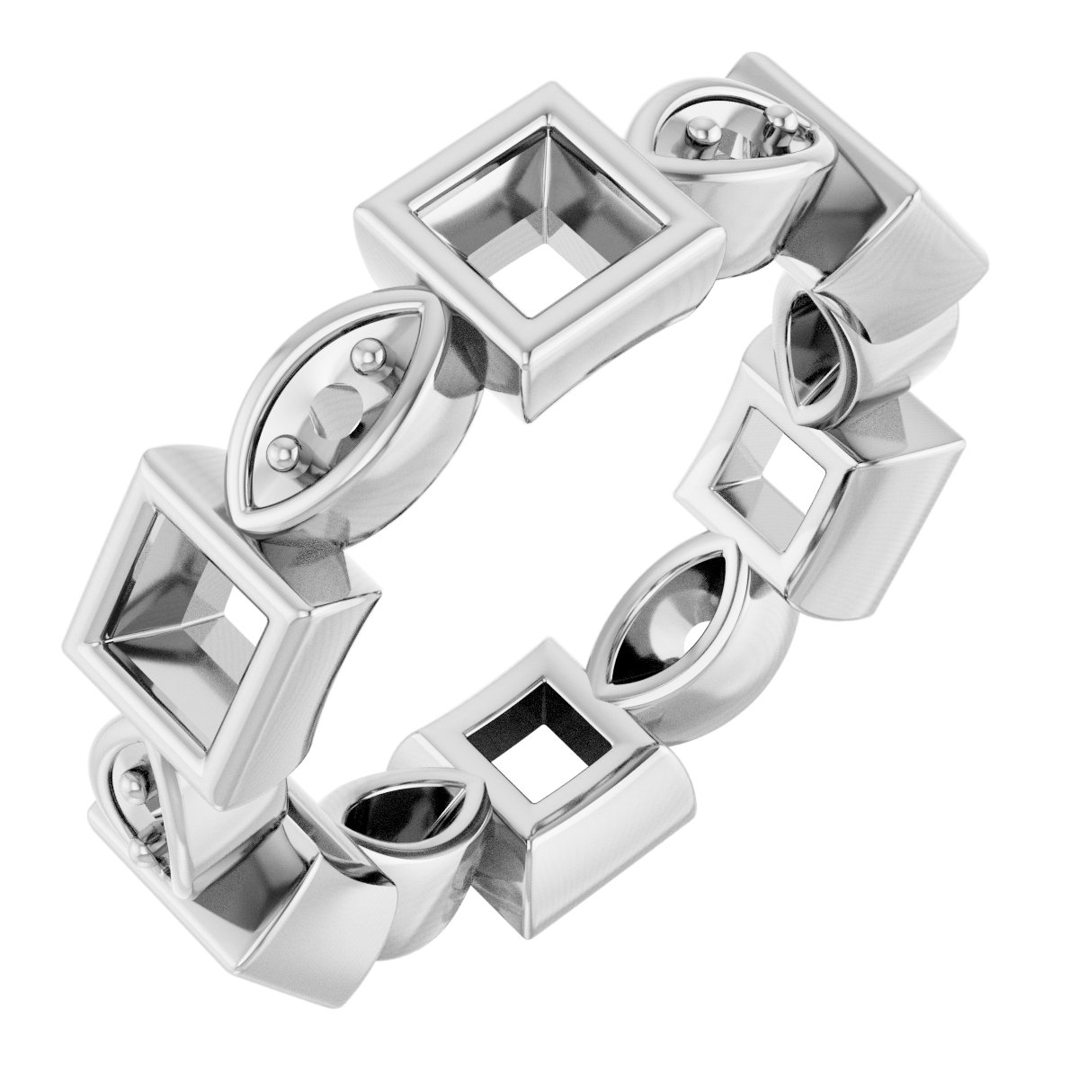 Accented Bezel-Set Eternity Band