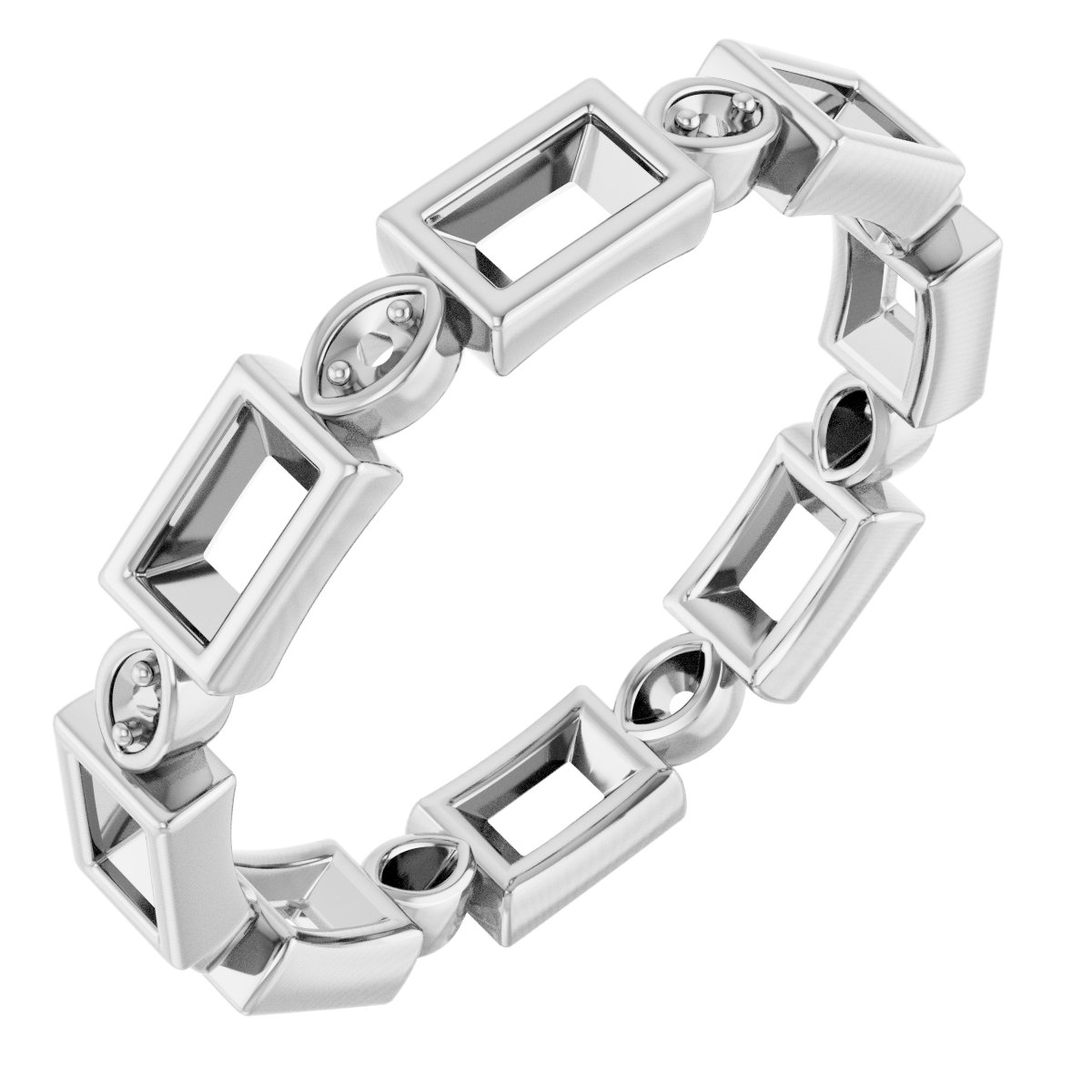 Accented Bezel-Set Eternity Band
