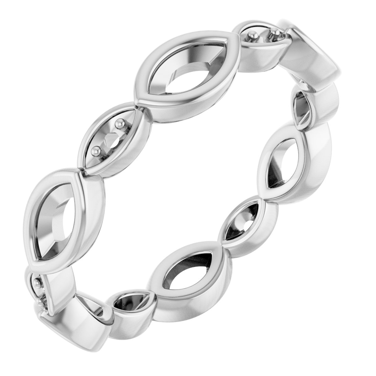 Accented Bezel-Set Eternity Band
