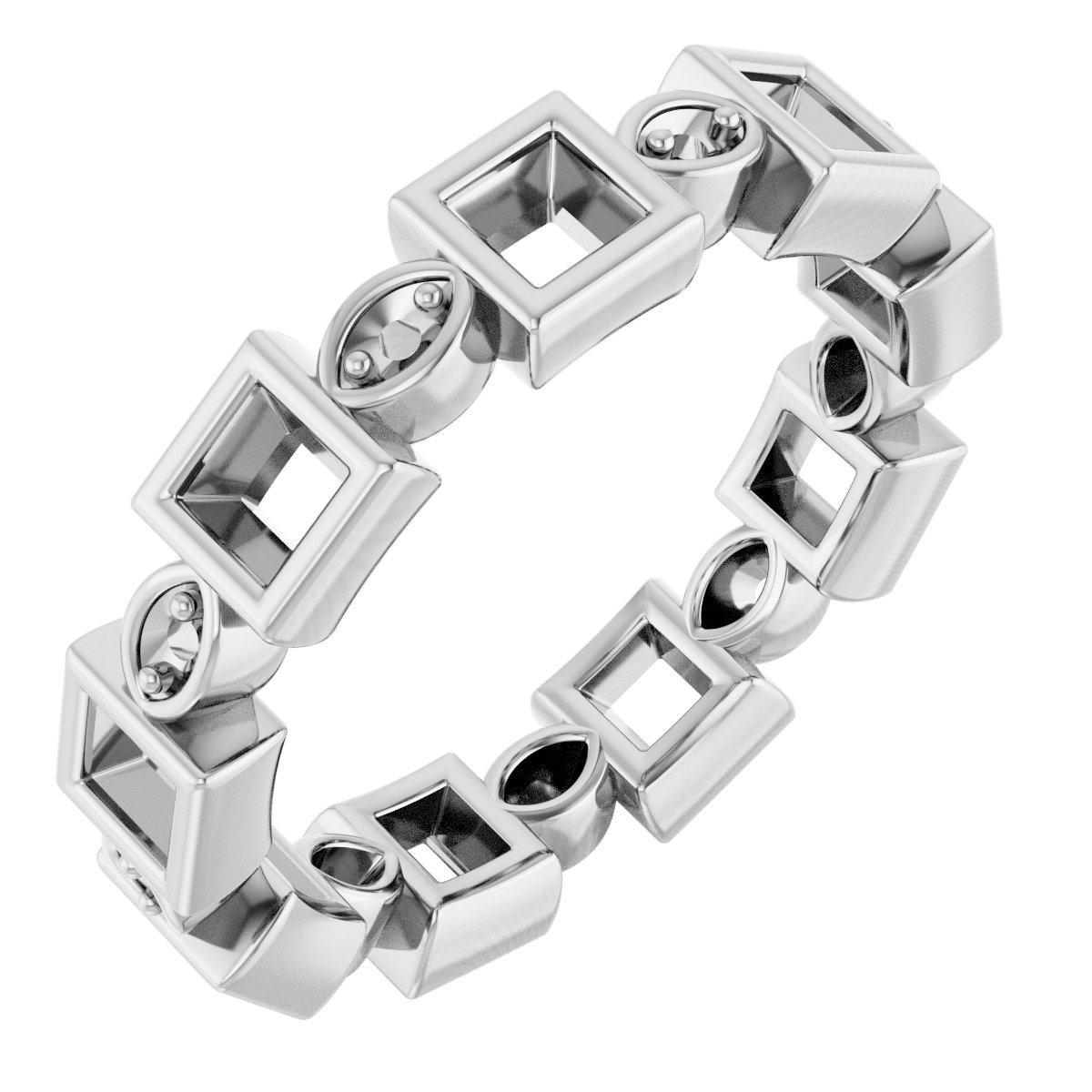 Accented Bezel-Set Eternity Band