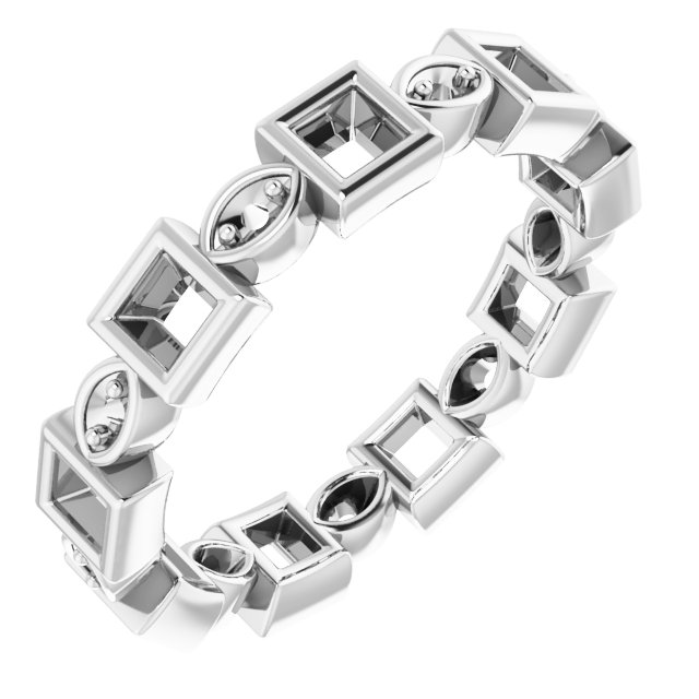 Accented Bezel-Set Eternity Band