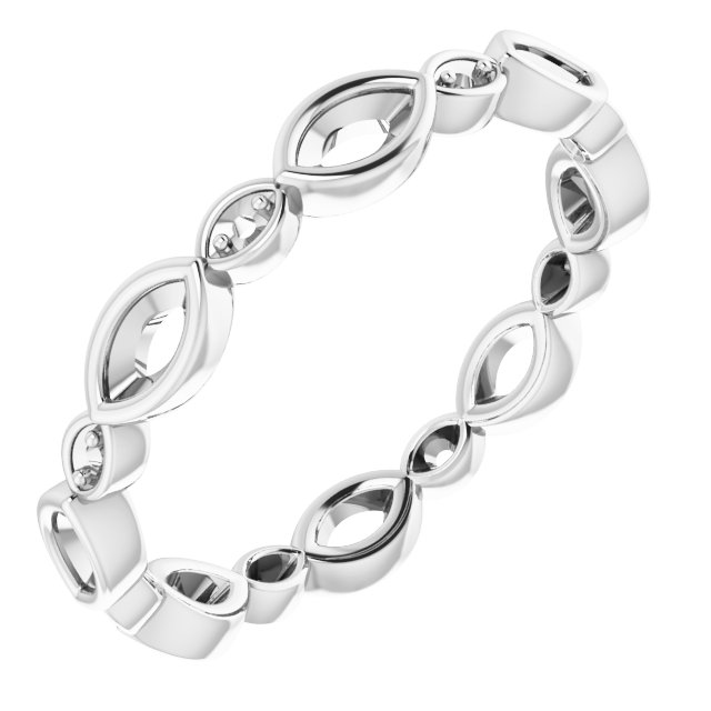 Accented Bezel-Set Eternity Band