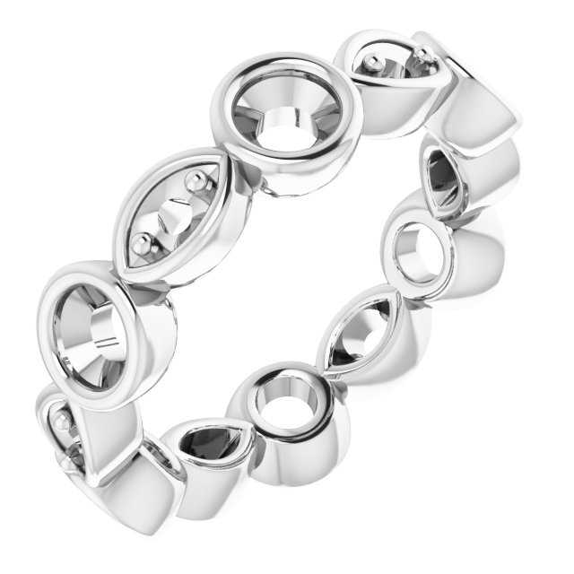 Accented Bezel-Set Eternity Band