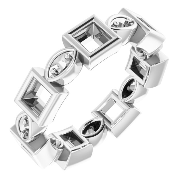 Accented Bezel-Set Eternity Band