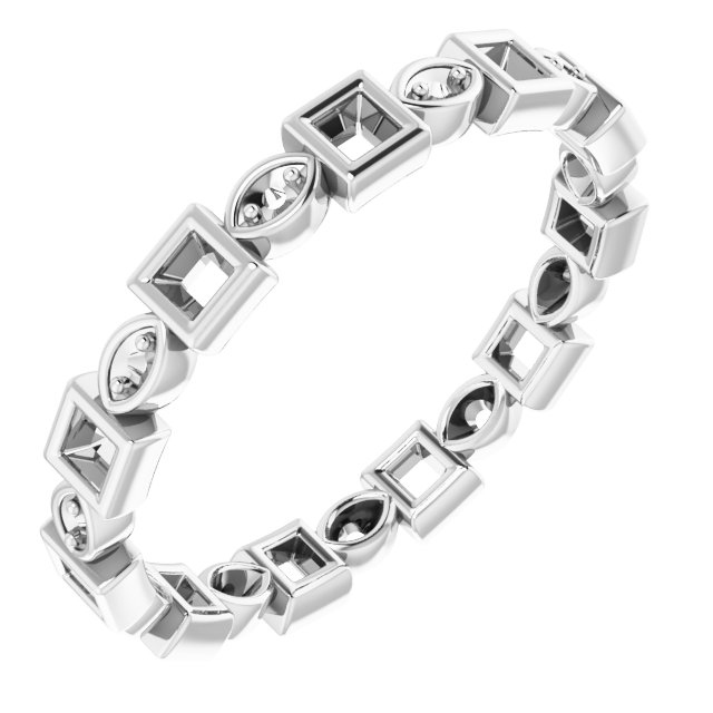 14K White .375 CTW Diamond Eternity Band Ref 14032650