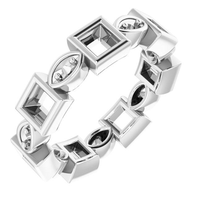 Accented Bezel-Set Eternity Band