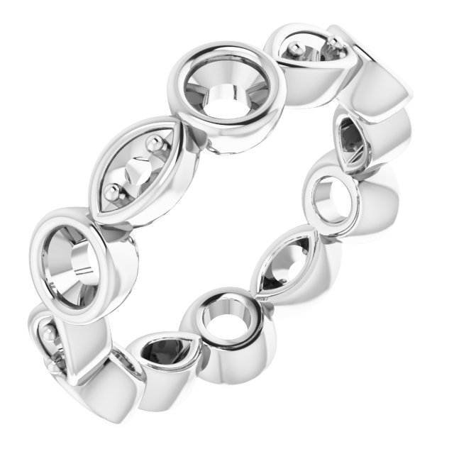 Accented Bezel-Set Eternity Band