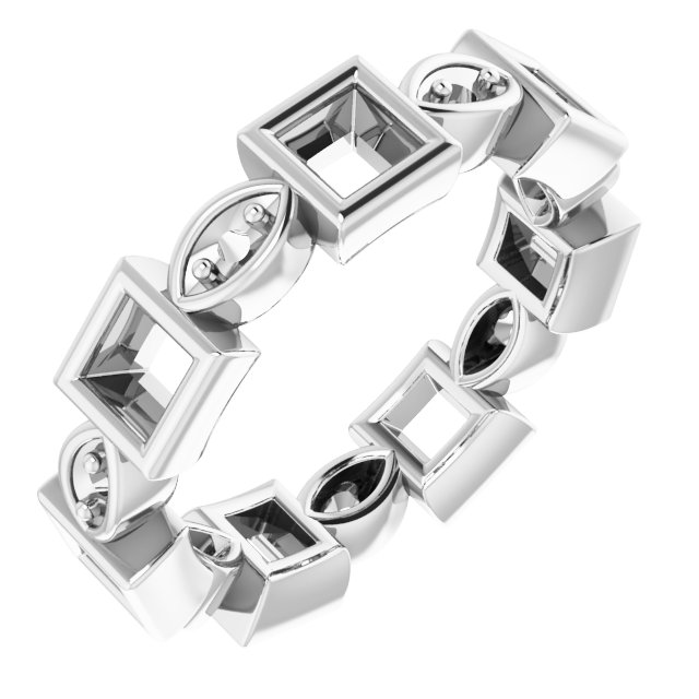 Accented Bezel-Set Eternity Band