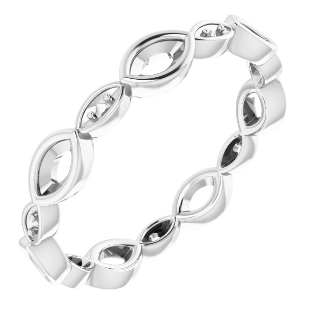 Accented Bezel-Set Eternity Band