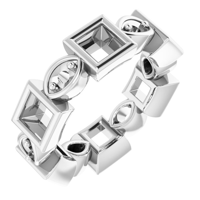 Accented Bezel-Set Eternity Band