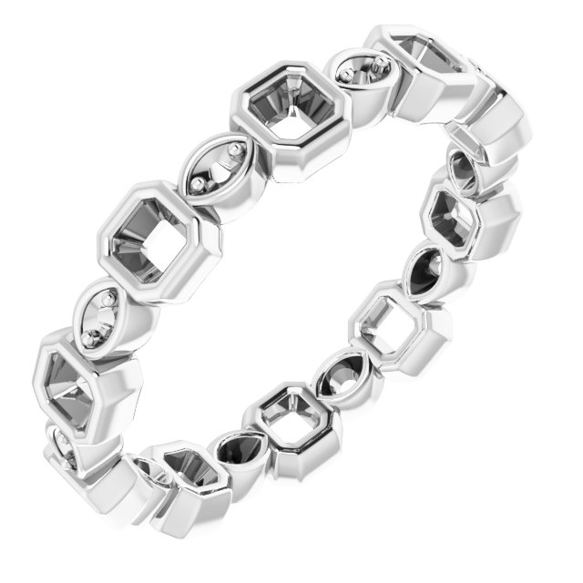 Accented Bezel-Set Eternity Band