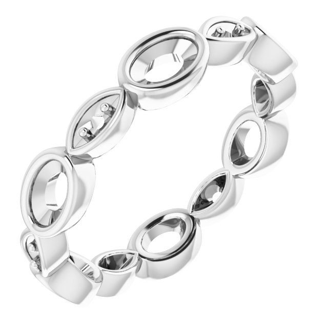 Accented Bezel-Set Eternity Band