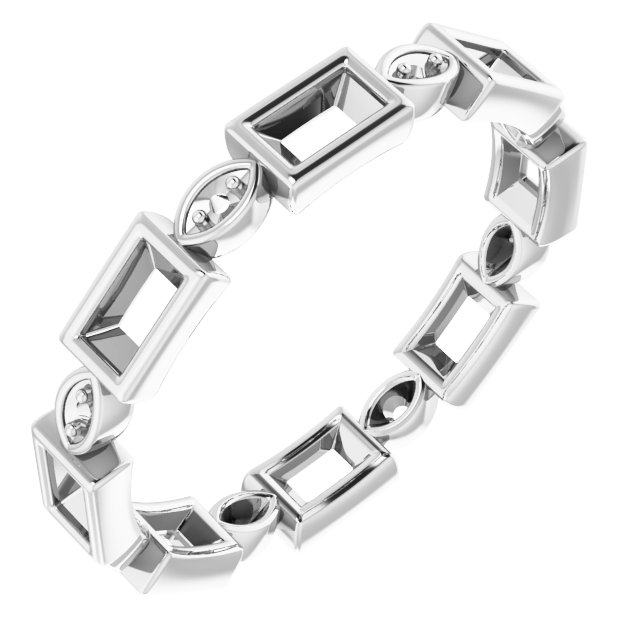Accented Bezel-Set Eternity Band