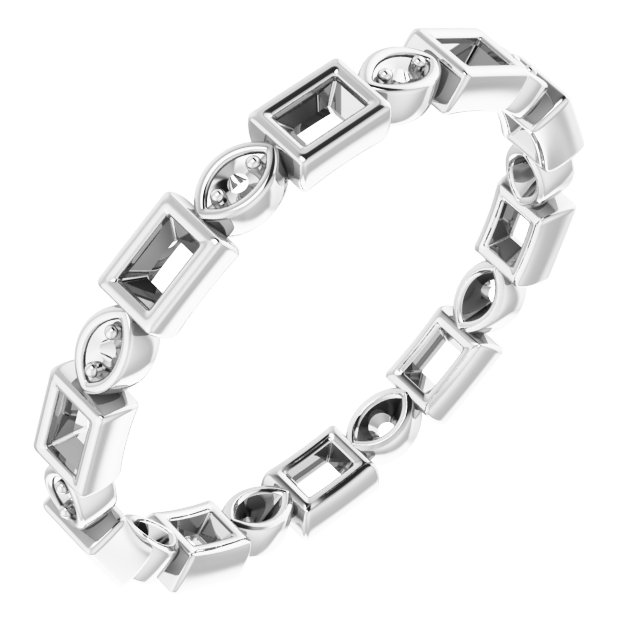 Accented Bezel-Set Eternity Band