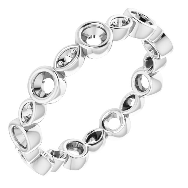 Accented Bezel-Set Eternity Band