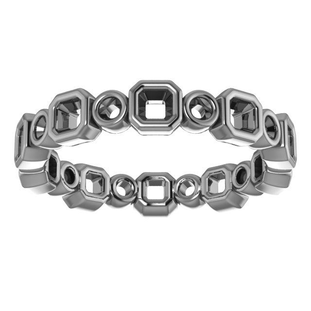 5x3 mm Emerald Eternity Band Mounting view 3