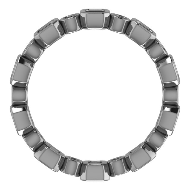 5x3 mm Emerald Eternity Band Mounting view 2