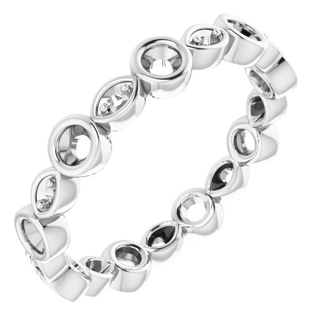 Accented Bezel-Set Eternity Band