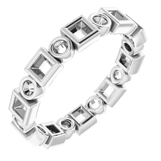 14K White .75 CTW Diamond Eternity Band Ref 14533509