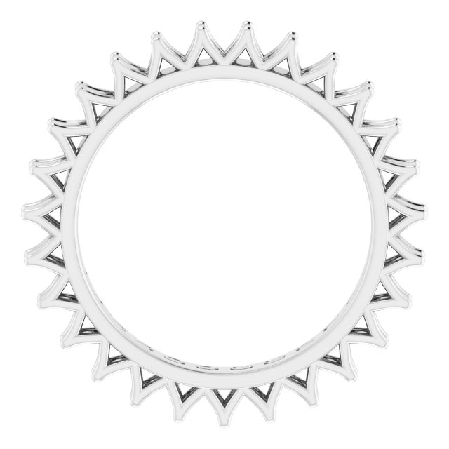 5x3 mm Emerald Eternity Band Mounting view 2
