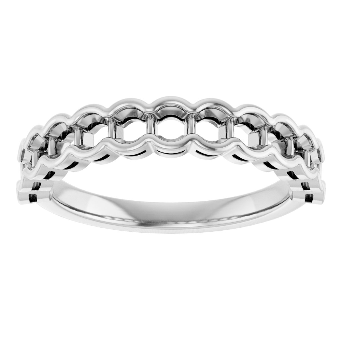 14K White 3/4 CTW Diamond Anniversary Band 