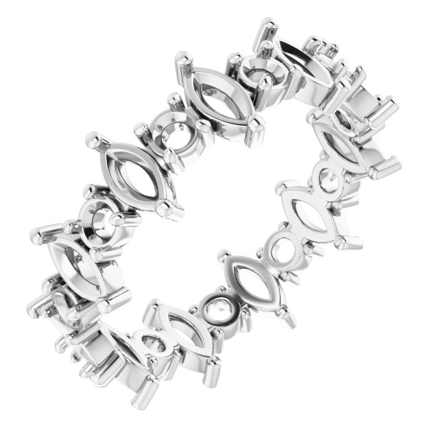 Accented Eternity Band