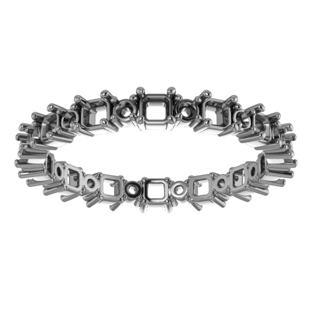 5x3 mm Emerald Eternity Band Mounting view 3