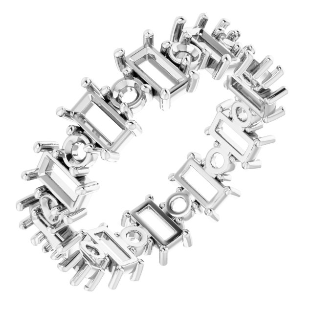 Accented Eternity Band