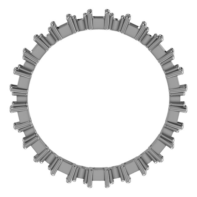 5x3 mm Emerald Eternity Band Mounting view 2