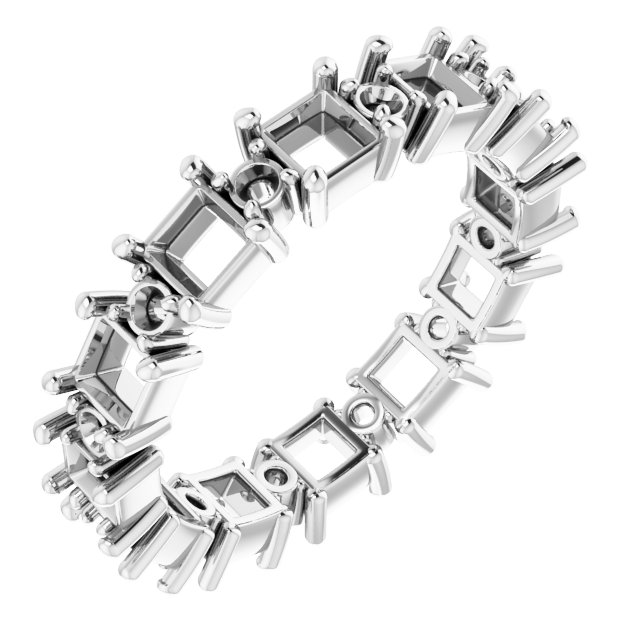 Accented Eternity Band