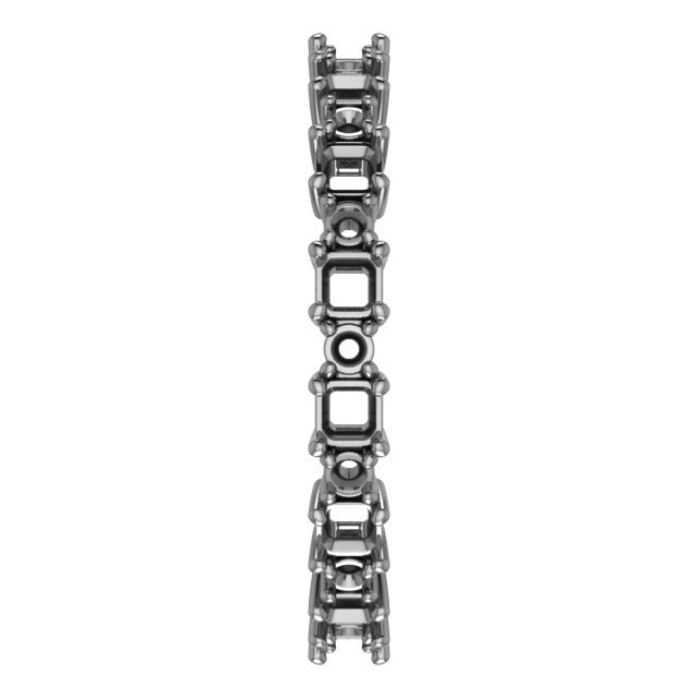 5x3 mm Emerald Eternity Band Mounting view 4