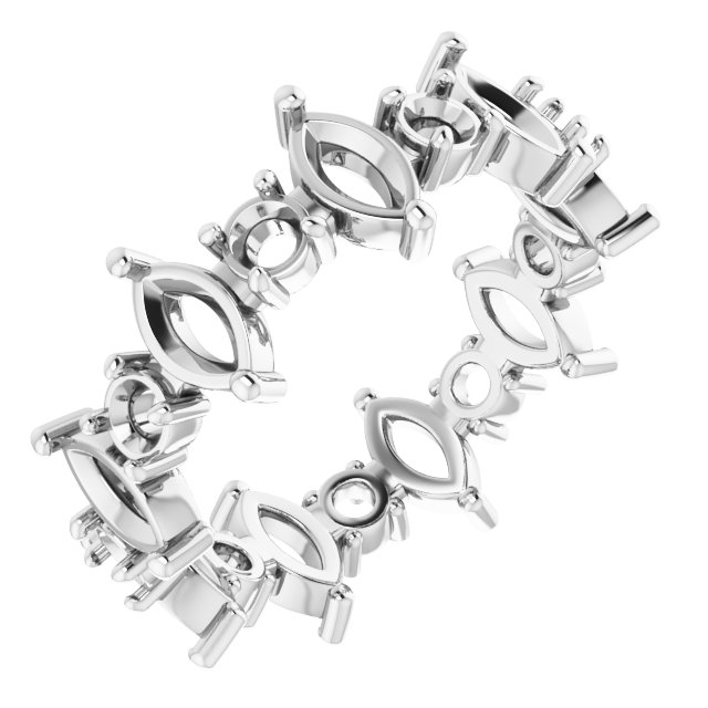 Accented Eternity Band