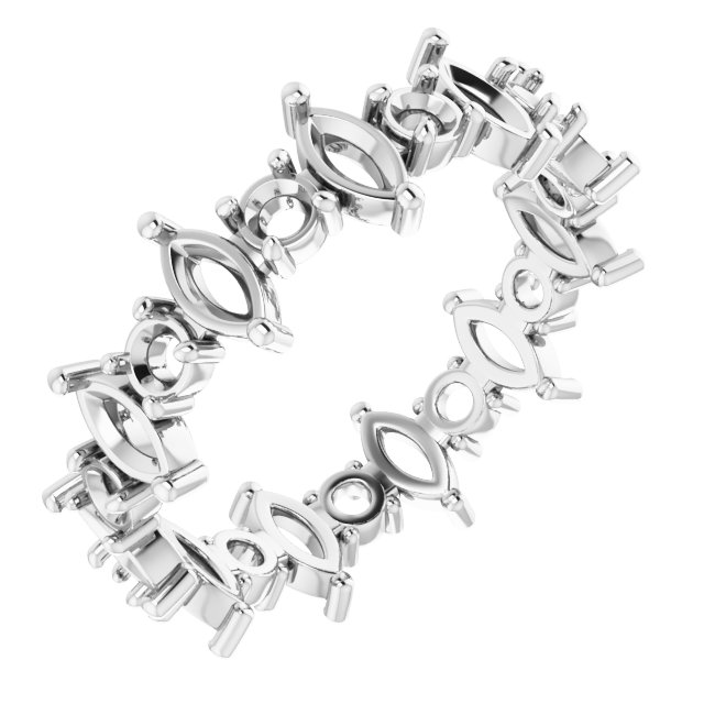 Accented Eternity Band
