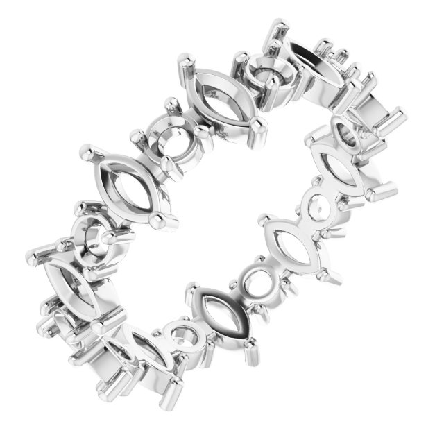 Accented Eternity Band