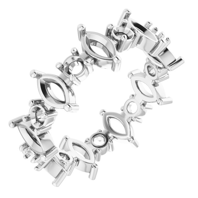 Accented Eternity Band
