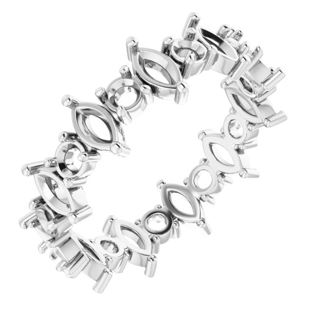 Accented Eternity Band