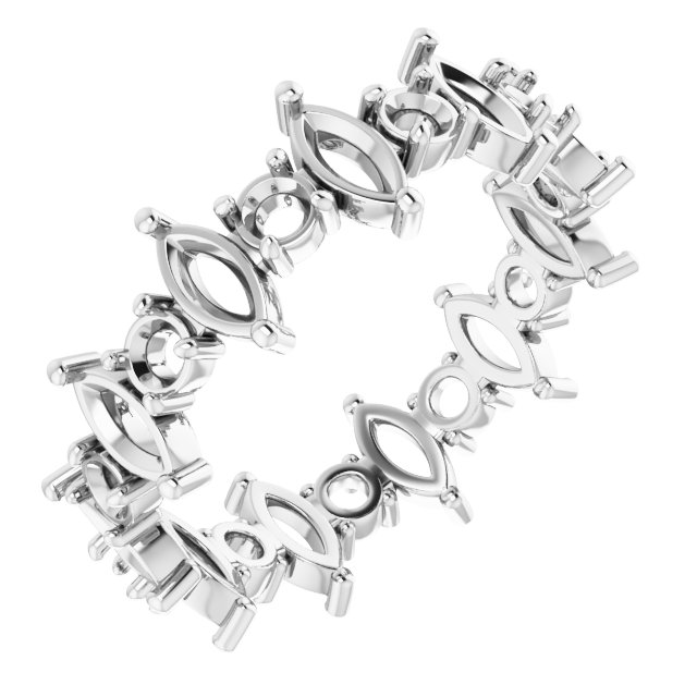 Accented Eternity Band