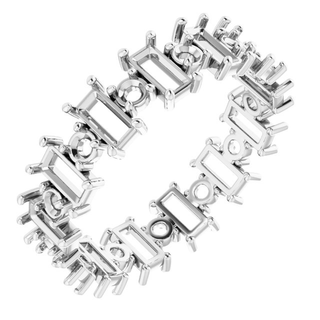 Accented Eternity Band