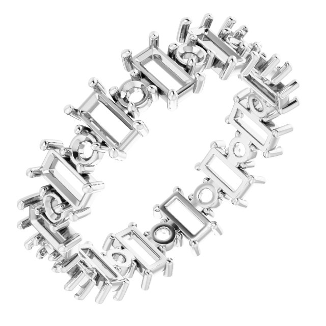 Accented Eternity Band
