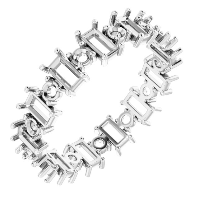 Accented Eternity Band