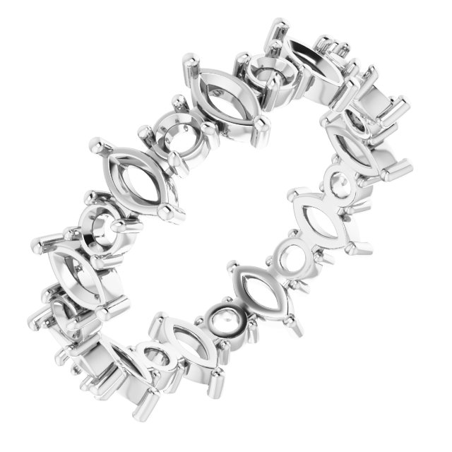 Accented Eternity Band