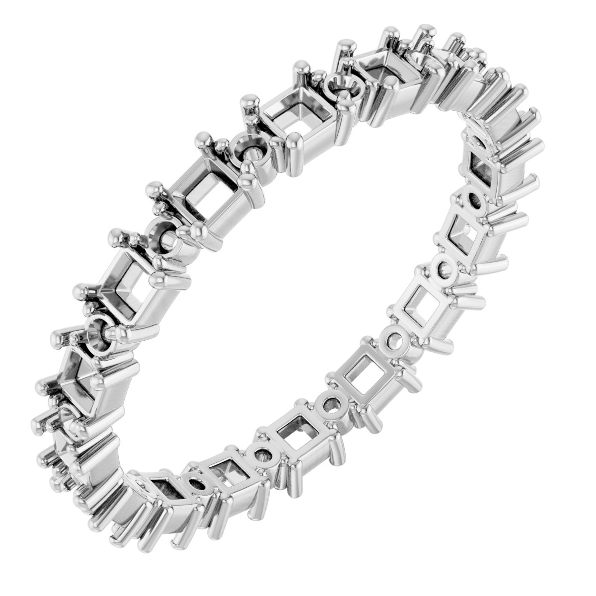 Accented Eternity Band