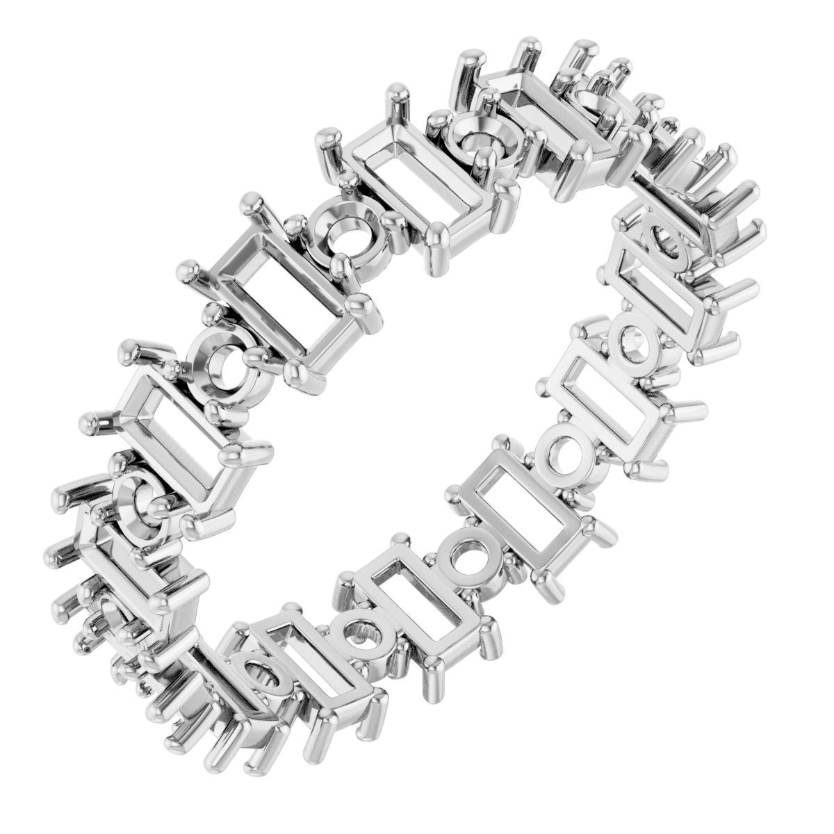 Accented Eternity Band