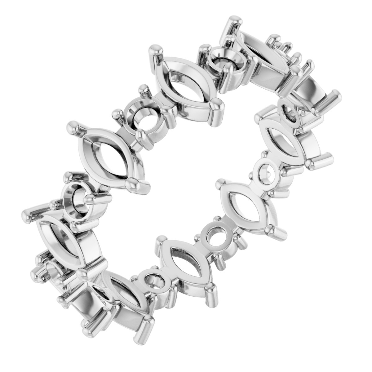 Accented Eternity Band