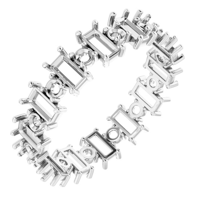 Accented Eternity Band