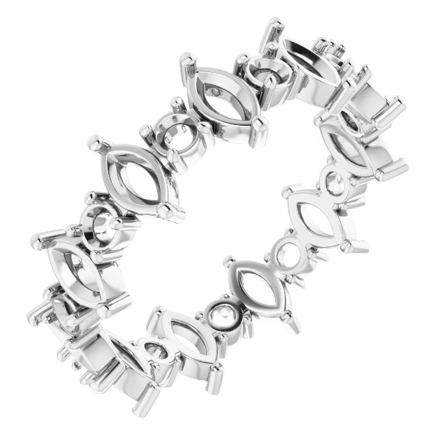 Accented Eternity Band